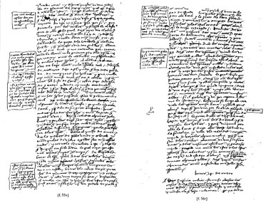 Figure 2 – Diario f55v-56r, part of the entry for 13 January 1493.